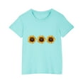 thumbnail image 1 of RXIRUCGD 2025 Vêtements d'Été pour Enfants T-shirt Imprimé Mode Mignon Col Rond Manches Courtes, 1 of 5