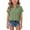 35# Army Green, variant on Girls Teen Linen Shirts Button Down Wrinkled Gauze Tops Summer Short Sleeve V Neck Blouse Beach Cotton Linen Tee,Light Brown,5-6 Years
