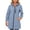 Light Blue, variant on Levmjia Women Hooded Rain Jacket Waterproof Lightweight Long Sleeve Zip Up Mid Length Loose Fit Solid Color Outerwear Pockets Daily Commute Hiking Camping Travel Outdoor Casual