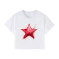 thumbnail image 6 of yillto Womens Graphic Tee Star Printed Short Sleeve Cute Shirts Causal Summer Crew Neck T shirts, 6 of 6