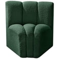 thumbnail image 4 of Meridian Furniture Arc Green Boucle Fabric Curved Corner, 4 of 7