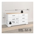 thumbnail image 2 of Prepac Commode Rustic Ridge 6 tiroirs blanche et chêne, 2 of 11