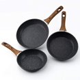 thumbnail image 1 of AndMakers RB-X002QV1M6D 3-Piece Aluminum Non-Stick Induction Frying Pan Set, 1 of 3