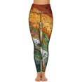 thumbnail image 2 of Women's High Waisted Yoga Leggings with Pockets，Marble Texture，Tummy Control Non See Through Workout Athletic Running Yoga Pants, 2 of 6