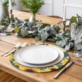 thumbnail image 6 of Round Placemats White Rooster Sunflower 15 inch Set of 6 Table Mats for Dining Table Floral Leaf Butterfly Heat Resistant Non-Slip Kitchen & Home Decorative Place Mat Set, 6 of 8