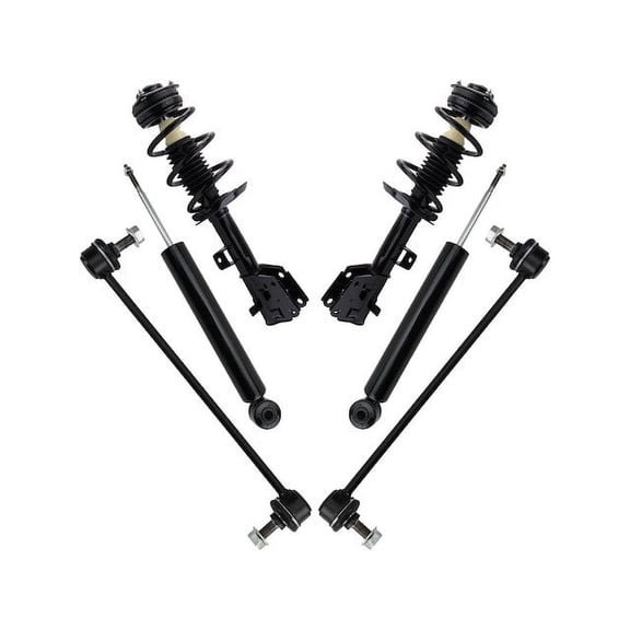 Front and Rear Shock Strut Coil Spring Sway Bar Link Kit 6 Piece - Compatible with 2017 - 2020 Chrysler Pacifica 2018 2019