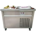 thumbnail image 1 of Kolice machine Commerciale pour Rouleaux de Crème Glacée Frite ETL, machine à Crème Glacée Roulée - Plat Rond Simple de 22 Pouces + 6 Seaux Réfrigérés, Décongélation Automatique, Contrôle Intelligent de la Température par IA, Pare-Éternuement Entièrement transparent, 1 of 8