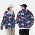 thumbnail image 6 of Balery Dinosaur Men's Women's UPF 50+ Sun Protection Lightweight Hoodie Performance Long Sleeve Shirt for Fishing Running-, 6 of 9