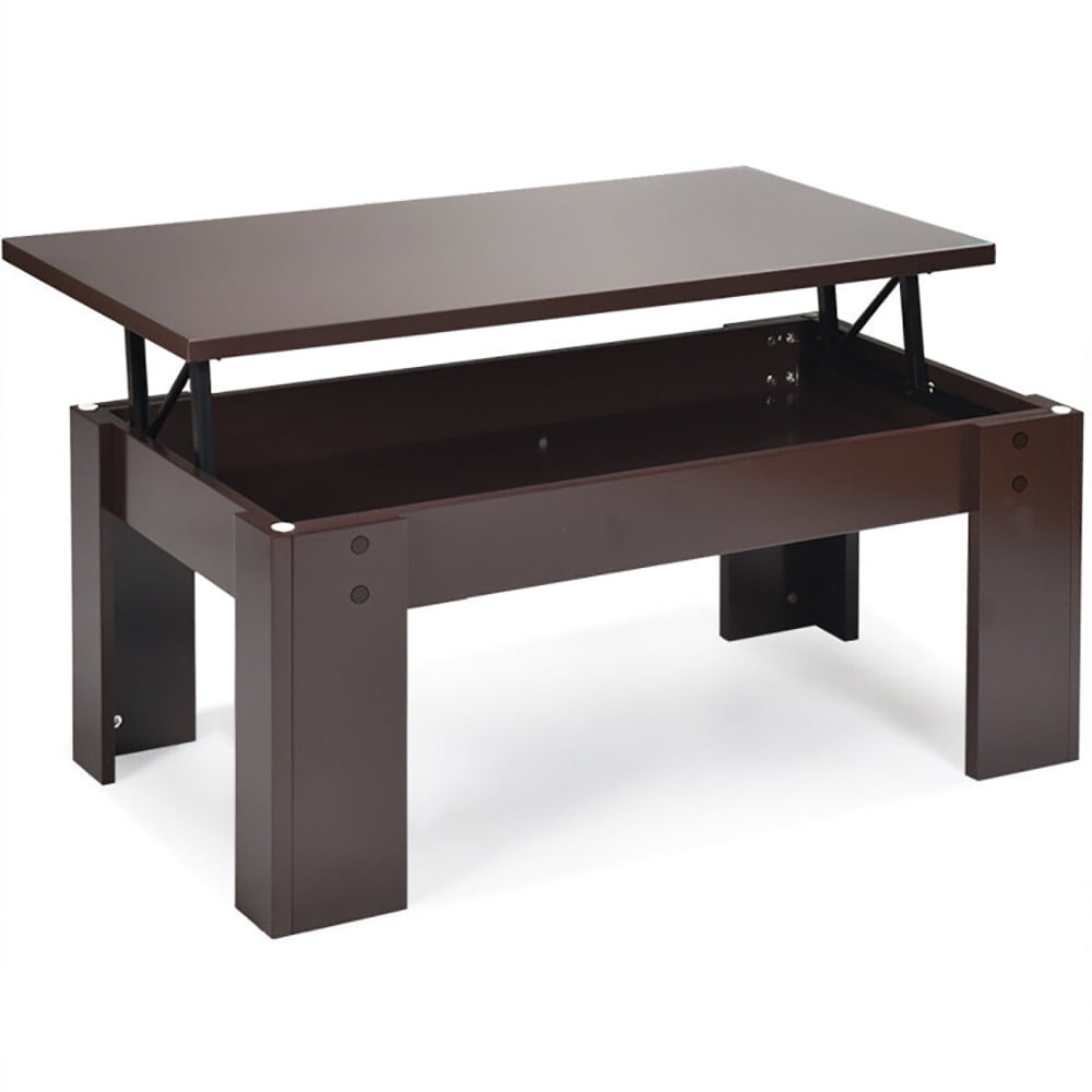 Finihen Coffee Table, Lift Top Coffee Pop-UP Cocktail Table-Brown, for Living Room, Reception Room, Office, Brown Finihen Coffee Table, Lift Top Coffee Pop-UP Cocktail Table-Brown, for Living Room, Reception Room, Office, Brown