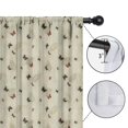 thumbnail image 4 of Blackout Kids Curtains,Beige Leaf Butterfly Pattern Childrens Insulated Curtains Set Of 2,Bedroom Essentials,Toddler Room Decor 42"x54", 4 of 5