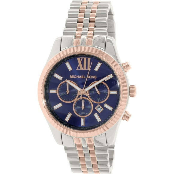 Michael Kors Men's Lexington MK8412 Silver Stainless-Steel Quartz Dress Watch