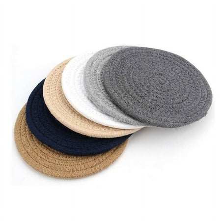 

FRCOLOR 8pcs Cotton Woven Coasters for Drinks Absorbent Drink Coasters for Coffee Table