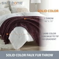 thumbnail image 3 of Swift Home Oversized 60" x 70" Extra-Fluffy High Pile Cotton Candy Soft Faux Fur Throw Blanket, 3 of 6