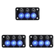 thumbnail image 1 of Panel interruptor basculante para barco marino LED 12V-24V encendido y apagado con 3 botones, 1 of 6