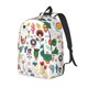 thumbnail image 1 of Disketp Alpaca Flower print Canvas Backpack Lightweight Travel Daypack Student Rucksack Laptop Backpack-, 1 of 5