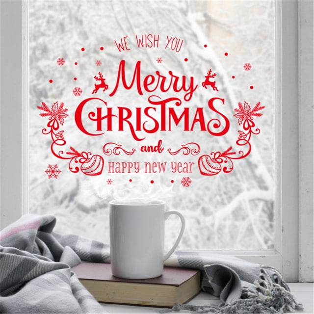Harpily Wall Decor Removable Sticker Room Wall Merry Mural Decor Household Decal Christmas Wall Sticker