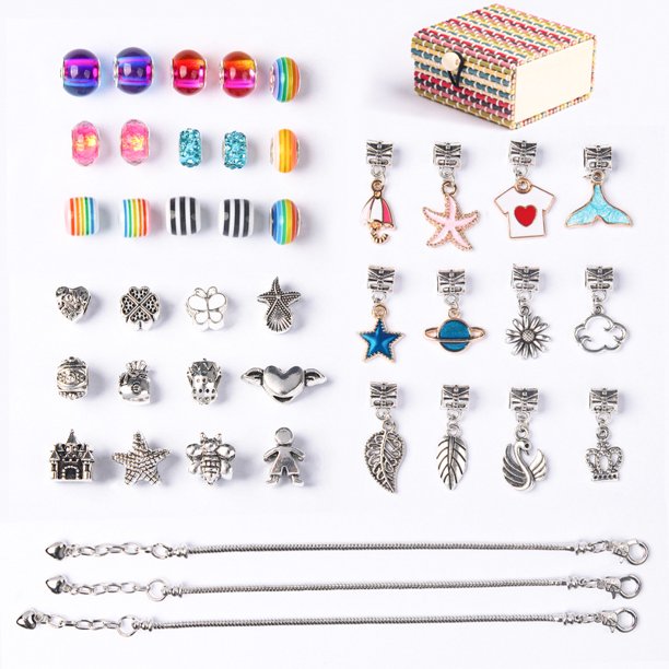 Toy Gift for 6-9 Year Olds Girls, Arts Craft Jewellery Making Kit for 