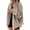 Khaki, variant on Waffle Knit Shacket Jackets for Women Boyfriend Button Down Shirt Jacket Oversized Lapel Pocket Splicing Irregular Long Sleeve Tops Outerwear