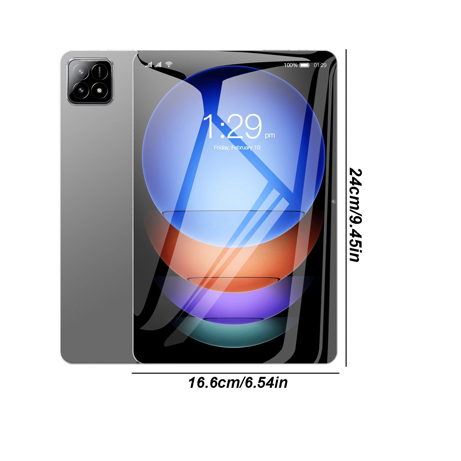 10.1-Inch Android 14 Tablet with Ultra-Thin 2K HD Display, 2GB+32GB, 256GB Expandable, WiFi 7, Bluetooth, Dual SIM, 16MP+32MP Camera, 10000mAh Battery
