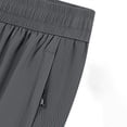 thumbnail image 5 of Aimik Men's Athletic Drawstring Shorts Side Zipper Pockets Stretch Fabric Summer Sports Shorts for Gym Workout, 5 of 6