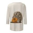 thumbnail image 5 of Dyegold Halloween Shirt Women Sale Ladies Vintage Graphic Shirt Tops 3/4 Sleeve Tops Fall Outfits Fall Fashion 2025 ​Christmas ​Fall Sweaters For Women ​Labor Day, 5 of 5