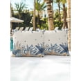 thumbnail image 4 of Outdoor Pillows Waterproof, Blue Starfish Coastal Throw Pillows with Inserts Included, Eucalyptus Summer Nautical Shell Rustic Indoor Outdoor Decorative Lumbar Pillow for Bed/Couch 18"x18", 2Pcs, 4 of 8