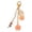 E, variant on Elegant Rose Floral Keychain - 15 Color Options with Pearl Tassel & Gold Leaf, Portable Size, Romantic Design for Backpacks, Bags & Valentine's Day Gift