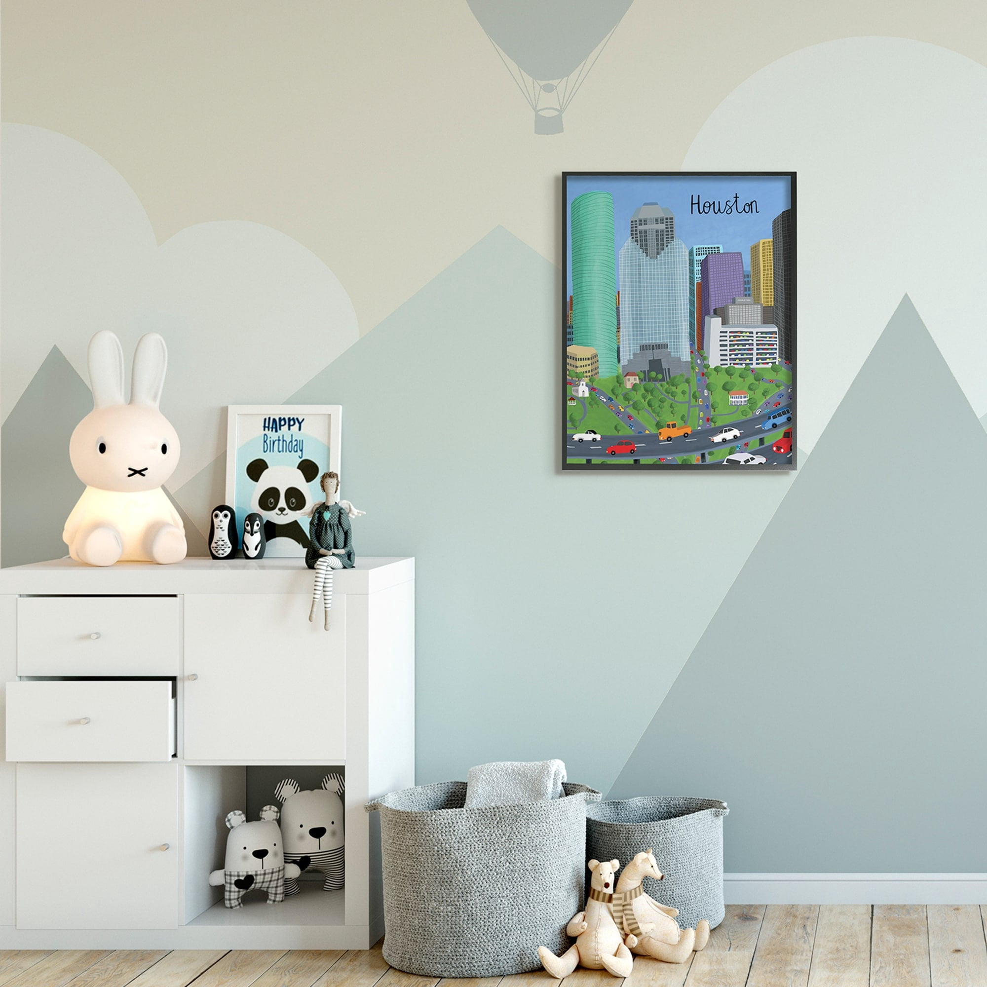Stupell Industries Houston Texas City Skyline Architecture Highway Cars,24 x 30,Designed by Carla Daly