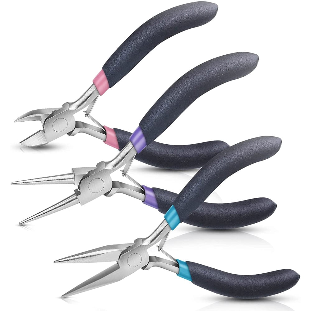PEACNNG Jewelry Pliers Set, 3Pcs Jewelry Making Pliers Tools Kit