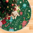 thumbnail image 5 of FMSHPON Snowflake Santa Xmas Tree Xmas Christmas Tree Skirt Stand Mat for Holiday Party Decoration Indoor Outdoor 48 inches, 5 of 6