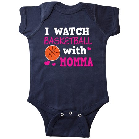 

Inktastic I Watch Basketball with Momma Gift Baby Girl Bodysuit