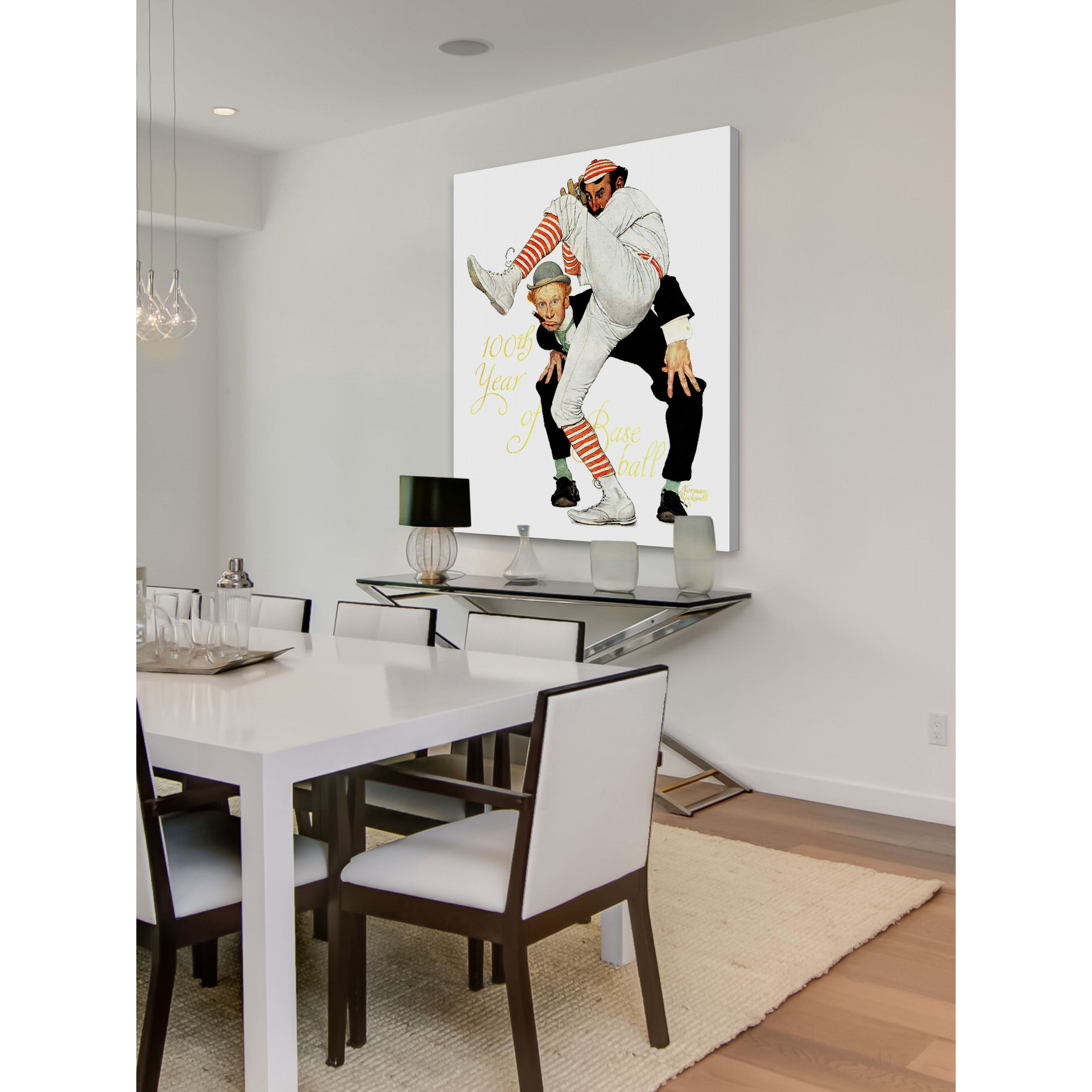 Marmont Hill 100th Anniversary of Baseball by Norman Rockwell Painting Print on Canvas