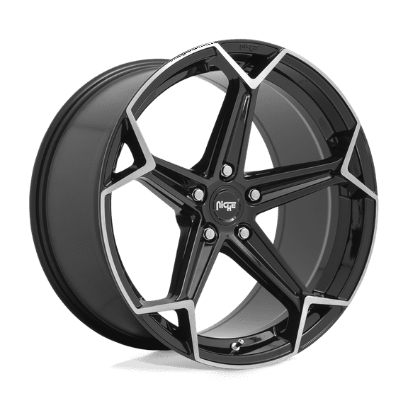 Niche N259 Arrow 20X10.5 5X114.3 40Et 72.5Cb Gloss Black Brushed Wheel