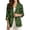 Green - Witch Broom Moon, variant on Black Cat Print Women's Lightweight Blazer Jacket Soft Blazer, Pumpkin Bat Pattern, Soft Breathable Fabric, Lapel Button Front, for Halloween Parties, Festive, Holiday Outings, XL