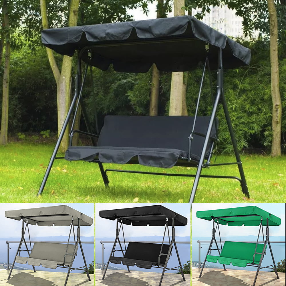 US 2/3 Seats Swing Cover Chair Waterproof Patio Garden Outdoor Hammock Cushion 