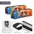 thumbnail image 4 of Easygdp Color Splash Fox Portrait para Estuche de Lápices de Cuero, Estuche de Papelería de Cuero, Estuche de Gran Capacidad con Cremallera, 4 of 7