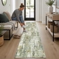 thumbnail image 4 of SIXHOME 2' x 10' Washable Runner Rug, Modern Abstract Non-Slip Carpet,Soft Neutral Indoor Rug for Hallway, Bedroom, Bedside, Laundry Room & Kitchen, Light Green, 4 of 7