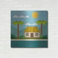 thumbnail image 3 of Luxe Metal Art 'Tropical Island Hideaway' by Andrea Haase, Metal Wall At, 36"x36", 3 of 9