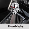 thumbnail image 5 of Skull Gear Knob, Automatic Car Shift Lever, Universal Skull Head Gear Knobs with Red and Blue Light Eyes, Comfortable Aluminum Alloy, 2.7x1.7 Inch Car Interior Accessories, 5 of 6