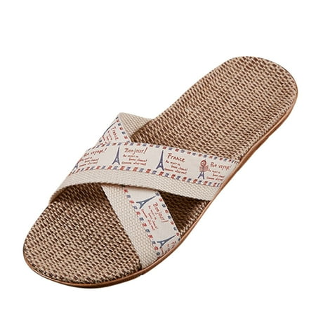 

WANYNG Slippers For Fashion Ladies Women Breathable Bohemia Beach Slip On Shoes Flats Casual Sandals Mom to Be Gifts for Women Gown House Coat Slippers Quilted Slides Sandals for Women