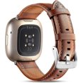 thumbnail image 1 of Compatible with Fitbit Sense/Fitbit Versa 3 Bands for Women Men, Top Grain Leather Band Slim & Thin Replacement Accessory Wristband for Fitbit Versa 3, 1 of 4