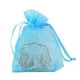 thumbnail image 4 of 40 unids Bolsas de regalo de Organza Transparente Bolsos de dulces lindos Bolsas de lazo de la joyería para la boda Aniversario de cumpleaños, 4 of 7