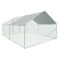 thumbnail image 6 of Large Chicken Coop Run with Immersed Wire Mesh,Metal Chicken Coop for 20 Chickens,Heavy Duty Chicken Run in for Yard with Waterproof Cover and Secure Lock,13*10*6FT, 6 of 11