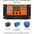 thumbnail image 3 of HUGFEGWE Solar Controller, 3 Stage Management Solar Panel Regulator 12V 24V Self Recovery LCD Display Multiple Protections for Commercial (10A) CJB91-90628, 3 of 9