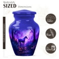 thumbnail image 2 of JAGASY Unicorn Cremation Urn for Girls, Blue Small Urns for Human Ashes Keepsake, Sunset Forest Trees Decorative Urns for Friends, Memorial Mini Urn for Boys, (3 Inch), 2 of 7