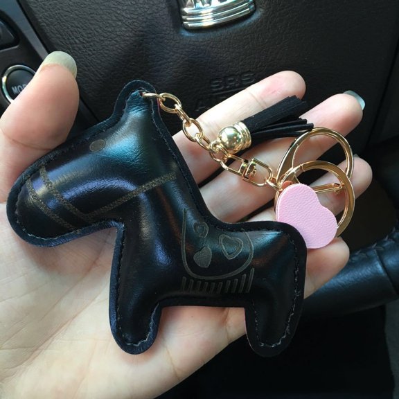 Cute Animal PU Leather Keychain Pendant for Car Keys Unisex Key Ring Decor Organization High Quality Travel Friendly