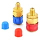 thumbnail image 2 of Conector de acoplamiento rápido para automóvil R134a Adaptadores de latón para colector de CA de lado alto y bajo, 2 of 11