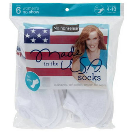 No Nonsense No-Show Socks, 6 Pairs - Walmart.com