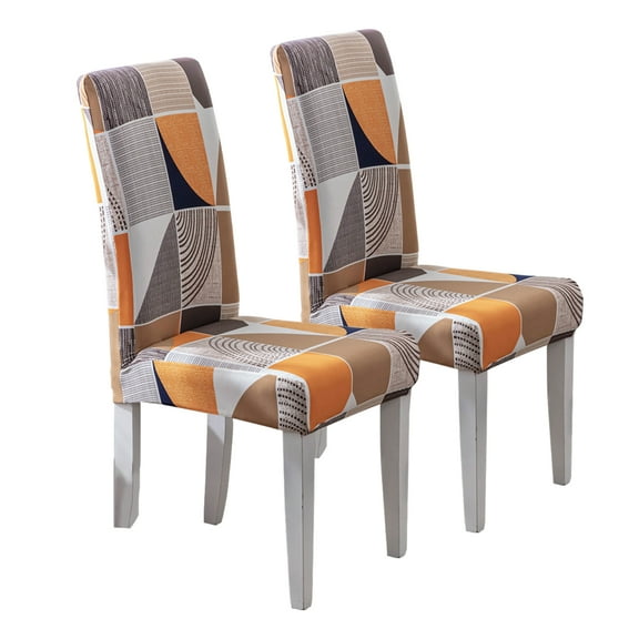 Dawot Stretch Fabric 2-Piece Spandex Chair Slipcover, Pattern A