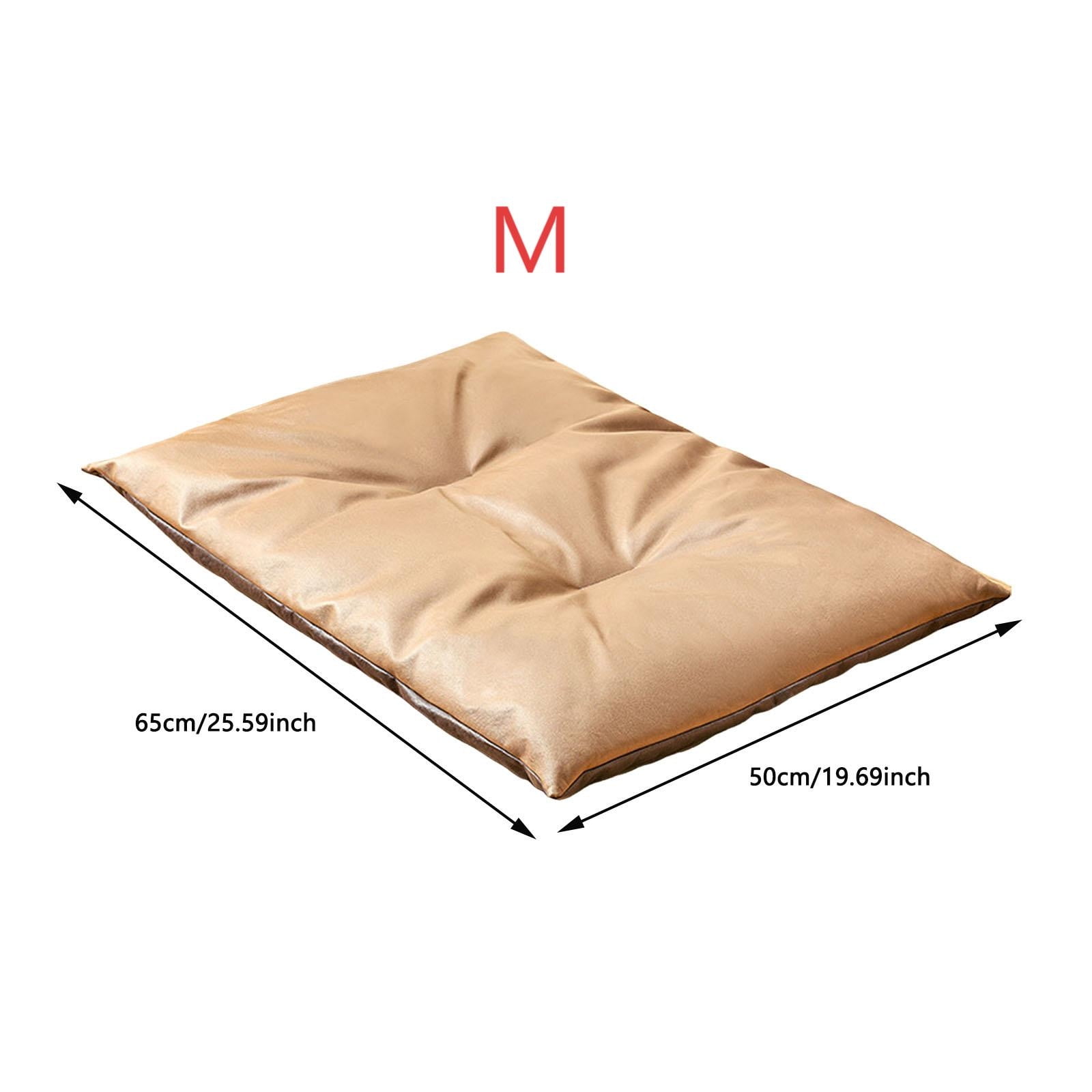 Elevated Dog Bed Waterproof Leather for Small Medium Dogs,Outdoor Indoor Pet Cot,Comfort Mat,Raised Dog Bed for Cats and Dogs,Portable Dog Bed for Maximum Support(Coffee,37.4*25.79Inch)